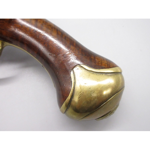 47 - Pair of flintlock blunderbuss type pistols, 6.5