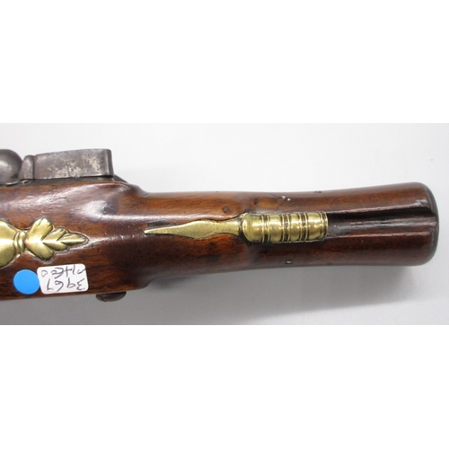 47 - Pair of flintlock blunderbuss type pistols, 6.5
