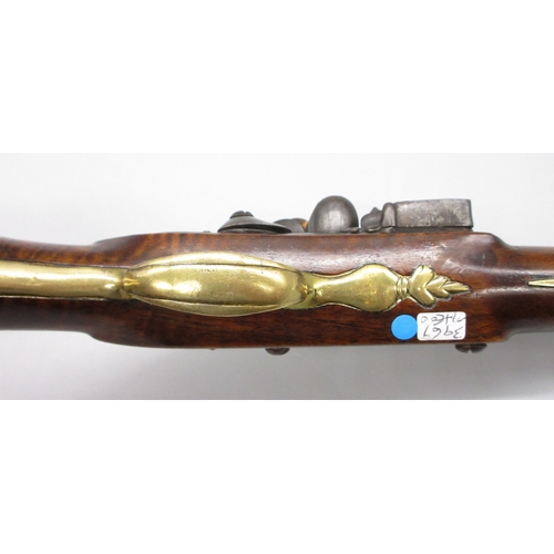47 - Pair of flintlock blunderbuss type pistols, 6.5