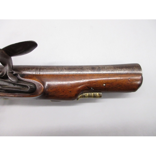 47 - Pair of flintlock blunderbuss type pistols, 6.5