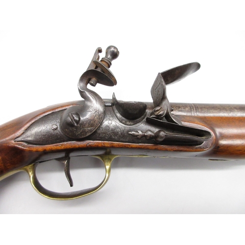 47 - Pair of flintlock blunderbuss type pistols, 6.5