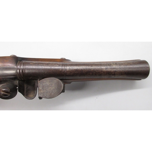 47 - Pair of flintlock blunderbuss type pistols, 6.5