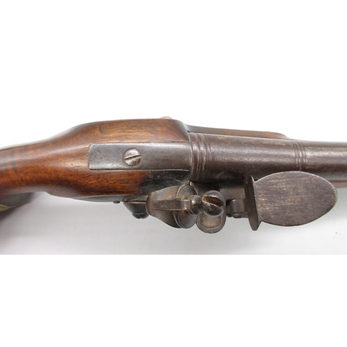 47 - Pair of flintlock blunderbuss type pistols, 6.5