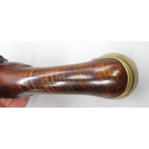 47 - Pair of flintlock blunderbuss type pistols, 6.5