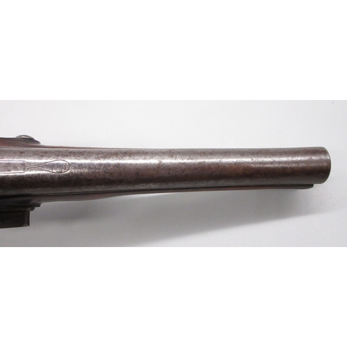 48 - Pair of silver mounted 22 bore flintlock pistols by, `Collumbell London', 8