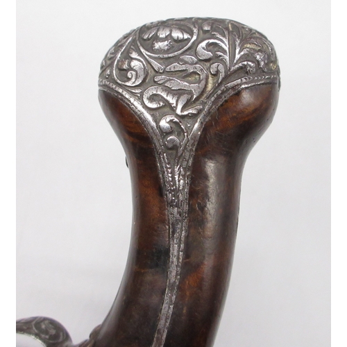 49 - 18th Century Italian Lombardy 22 bore flintlock pistol by `Ponce Borgognio Brescia', 7.5