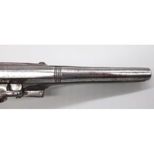 49 - 18th Century Italian Lombardy 22 bore flintlock pistol by `Ponce Borgognio Brescia', 7.5
