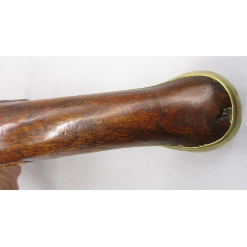 51 - Pair of long barreled 22 bore flintlock pistols, 14