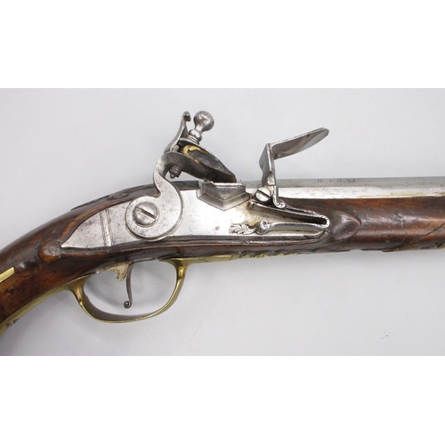51 - Pair of long barreled 22 bore flintlock pistols, 14