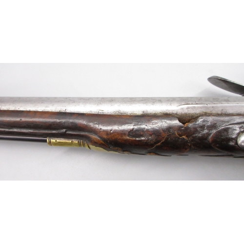 51 - Pair of long barreled 22 bore flintlock pistols, 14