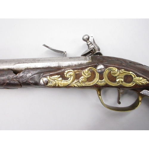 51 - Pair of long barreled 22 bore flintlock pistols, 14