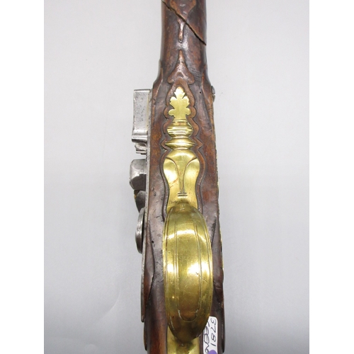 51 - Pair of long barreled 22 bore flintlock pistols, 14