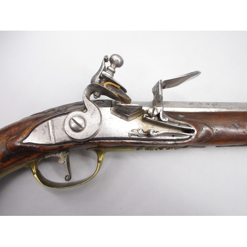 51 - Pair of long barreled 22 bore flintlock pistols, 14