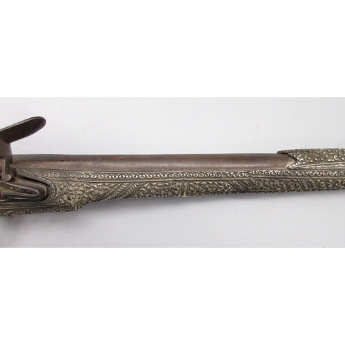 53 - Balkan 16 bore flintlock holster pistol, 13.5