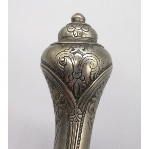 54 - Greek / Balkan 18 bore Miquelet holster pistol, full white metal stock and muzzle sheath, 13