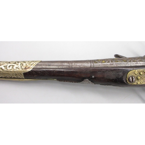 55 - Balkan 20 bore Miquelet holster pistol, 12