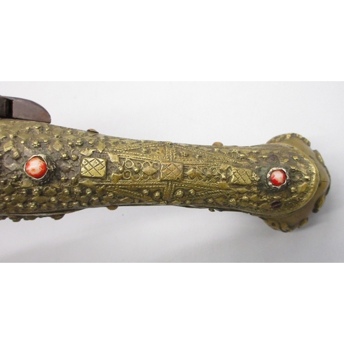 55 - Balkan 20 bore Miquelet holster pistol, 12