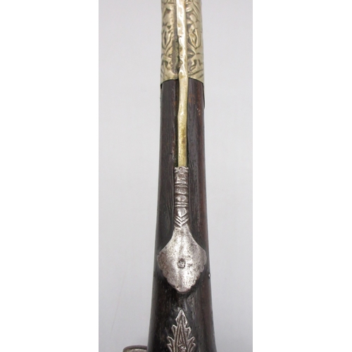 55 - Balkan 20 bore Miquelet holster pistol, 12