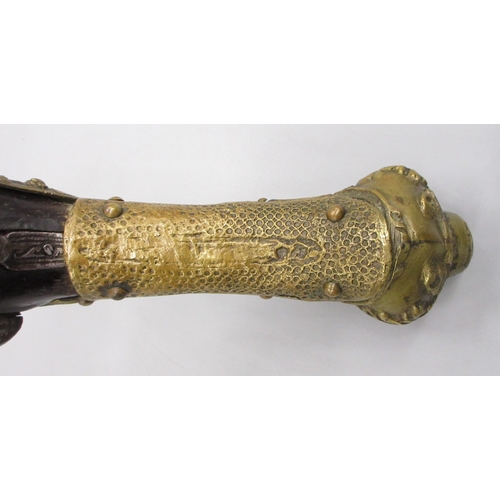 55 - Balkan 20 bore Miquelet holster pistol, 12