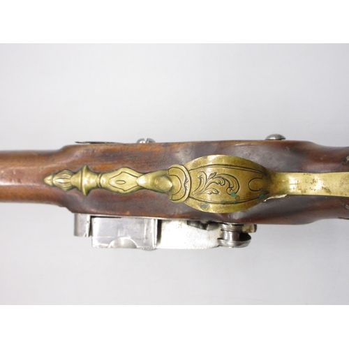 56 - Pair of Spanish 16 bore Miquelet pistols, 9.5