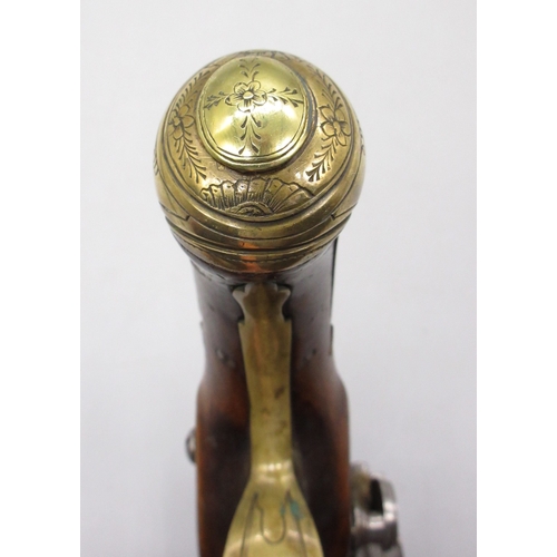 56 - Pair of Spanish 16 bore Miquelet pistols, 9.5