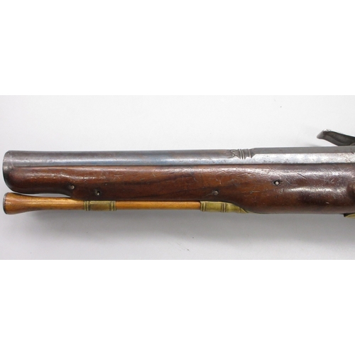 56 - Pair of Spanish 16 bore Miquelet pistols, 9.5