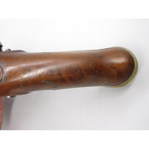 56 - Pair of Spanish 16 bore Miquelet pistols, 9.5