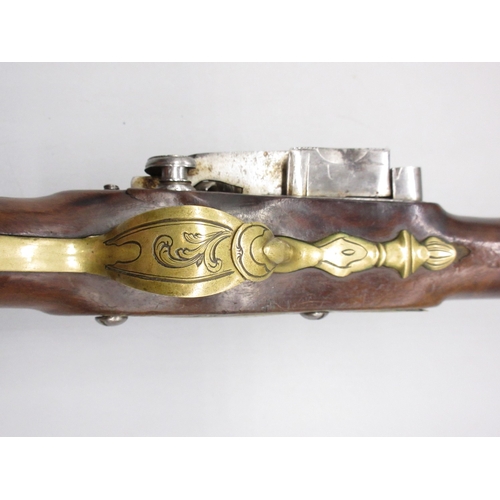 56 - Pair of Spanish 16 bore Miquelet pistols, 9.5