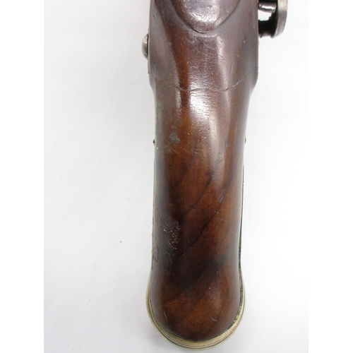 56 - Pair of Spanish 16 bore Miquelet pistols, 9.5