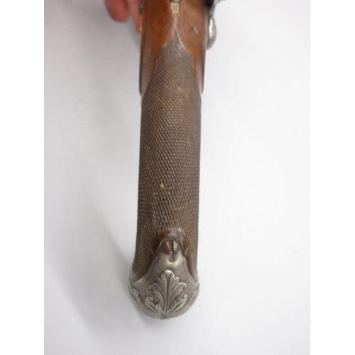 58 - Pair of French 20 bore flintlock pistols, 8.5