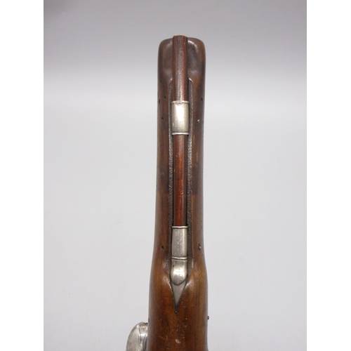 58 - Pair of French 20 bore flintlock pistols, 8.5