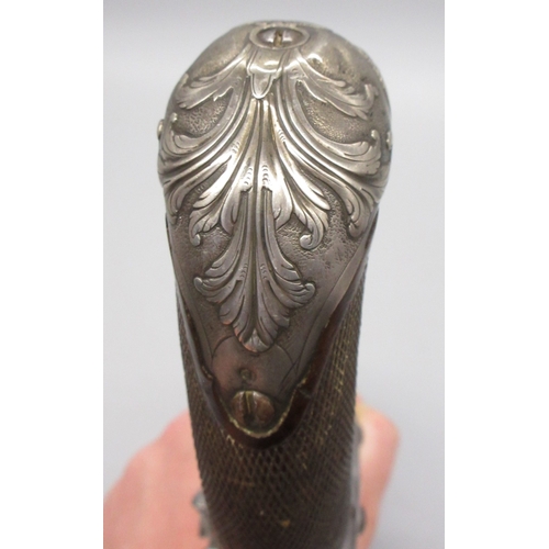 58 - Pair of French 20 bore flintlock pistols, 8.5