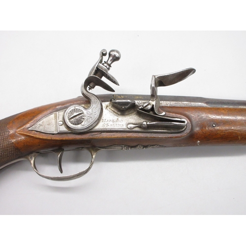 58 - Pair of French 20 bore flintlock pistols, 8.5