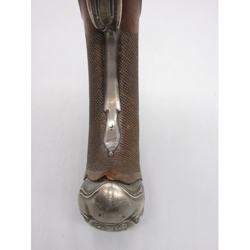 58 - Pair of French 20 bore flintlock pistols, 8.5