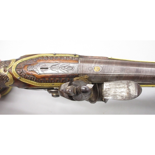 59 - Pair of Belgium presentation quality 22 bore flintlock pistols by `Lepage Jeil A Bruxcelle', 9