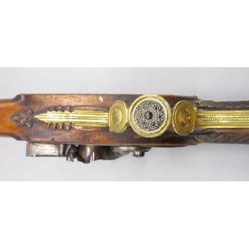 59 - Pair of Belgium presentation quality 22 bore flintlock pistols by `Lepage Jeil A Bruxcelle', 9