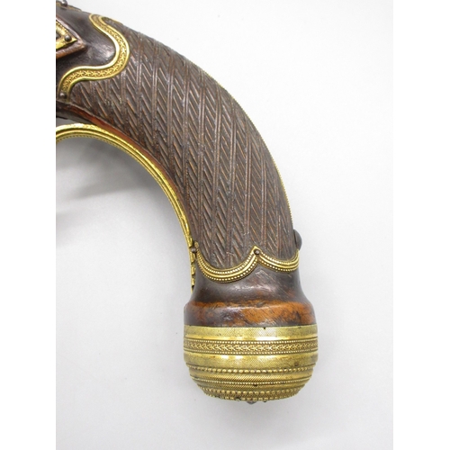 59 - Pair of Belgium presentation quality 22 bore flintlock pistols by `Lepage Jeil A Bruxcelle', 9