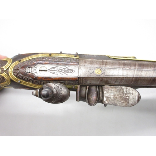 59 - Pair of Belgium presentation quality 22 bore flintlock pistols by `Lepage Jeil A Bruxcelle', 9