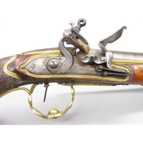 59 - Pair of Belgium presentation quality 22 bore flintlock pistols by `Lepage Jeil A Bruxcelle', 9