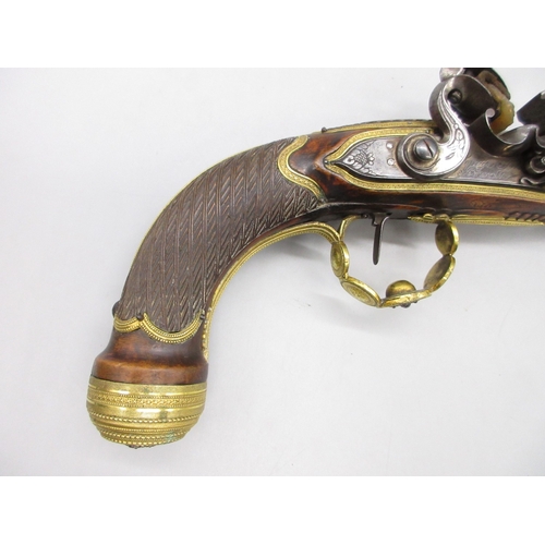 59 - Pair of Belgium presentation quality 22 bore flintlock pistols by `Lepage Jeil A Bruxcelle', 9
