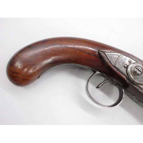 60 - Pair of Irish 18 bore flintlock duelling pistols by `Rainsford Dublin', 10