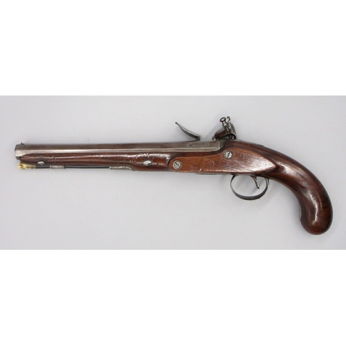 60 - Pair of Irish 18 bore flintlock duelling pistols by `Rainsford Dublin', 10