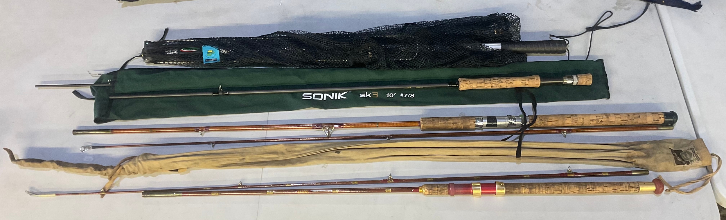 Vintage Unnamed two section fly rod, Vintage Milbro “Jock scott” 7.5 ...