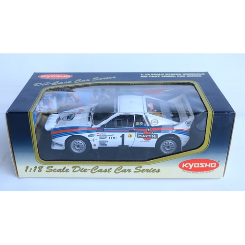 Kyosho 1/18 scale diecast Lancia 037 rally car model, W.Rohrl