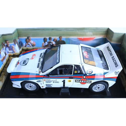 Kyosho 1/18 scale diecast Lancia 037 rally car model, W.Rohrl