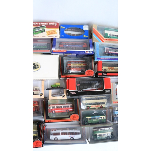20 - Collection of mostly 1/76 scale diecast bus and tram models to include Corgi Original Omnibus Co, EF... 