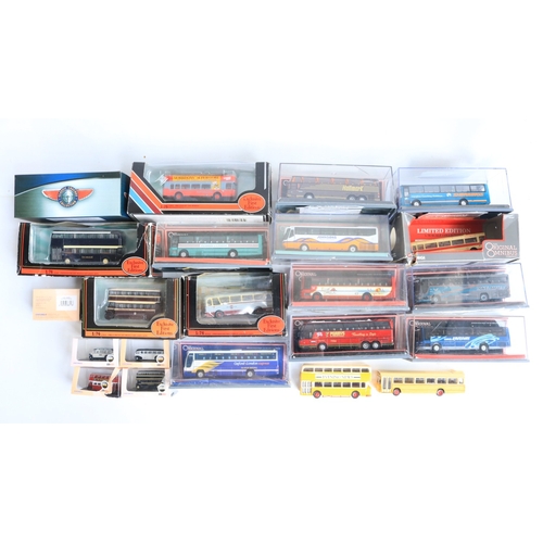 20 - Collection of mostly 1/76 scale diecast bus and tram models to include Corgi Original Omnibus Co, EF... 