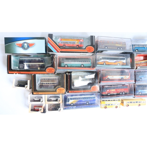 20 - Collection of mostly 1/76 scale diecast bus and tram models to include Corgi Original Omnibus Co, EF... 