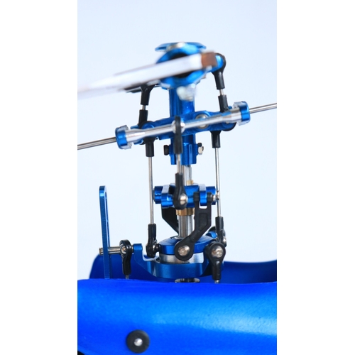 33 - Three large scale radio controlled models to include two helicopters, a Copter X450 in metal flight ... 