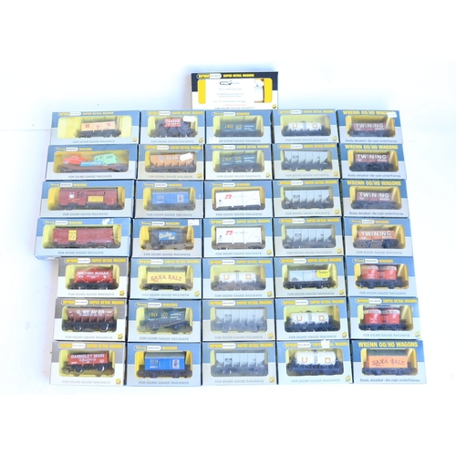 333 - Collection of thirty six boxed OO gauge goods wagons from Wrenn to include rare W4652P Low Mac Auto ... 
